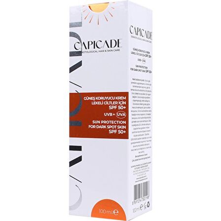 Capicade Güneş Koruyucu Krem Lekeli Cilt Için SPF50+ 100ml (Yeni Ambalaj)