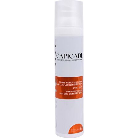 Capicade Güneş Koruyucu Krem Kuru Ciltler Için SPF50+ 100ml (Yeni Ambalaj)