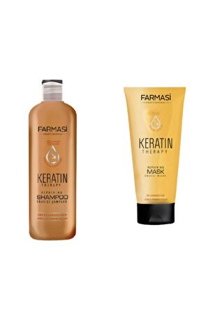 Farmasi Keratin Therapy Onarıcı Şampuan + Keratin Therapy Onarıcı Maske