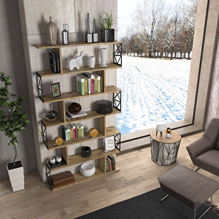 Hunerika Nonami kitaplık/büfe -Atlantik Çam -Minifiks Bağlantılı