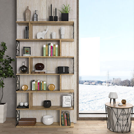 Hunerika Nonami kitaplık/büfe -Atlantik Çam -Minifiks Bağlantılı