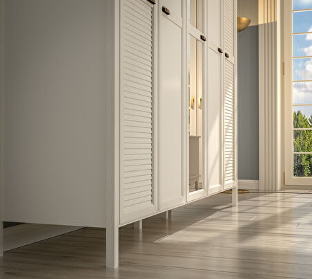 Hunerika Minira Premium 5 kapak 2 gizli çekmeceli Gardırop-Minifiks bağlantılı - aytaşı/legnano