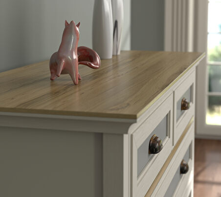 Hunerika Zaranto Premium 5 çekmeceli şifonyer- Minifiks - aytaşı/legnano