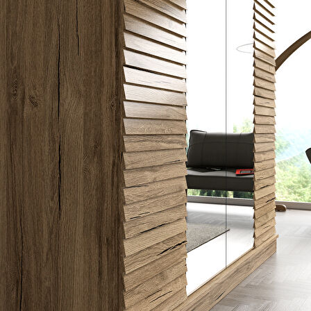 Hunerika Nanoma  Premium 4 kapaklı Gardırop,minifiks bağlantılı