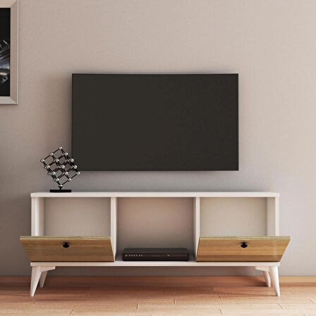 Ferniso Mobilya 120 cm Tv Ünitesi Beyaz-Cordoba