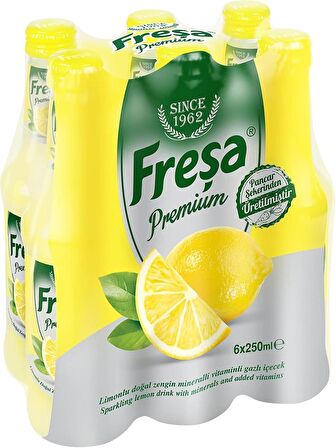 Freşa Premium Limonlu Vitaminli Maden Suyu 250 Ml X 6 Adet