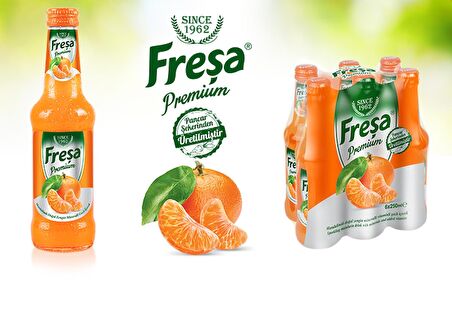 Freşa Premium Mandalinalı Vitaminli Maden Suyu 250 Ml X 6 Adet