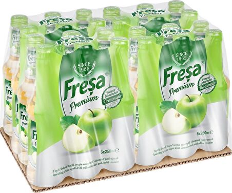 Freşa Premium Yeşil Elmalı Vitaminli Maden Suyu 250 Ml X 24 Adet