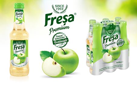 Freşa Premium Yeşil Elmalı Vitaminli Maden Suyu 250 Ml X 6 Adet