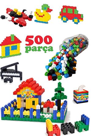 Tiktak Bloklar 500 Parça 6 Renk Eğitici Ve Çıt Çıt Oyuncak Eğitici Tik Tak Bloklar Lego Tiktak