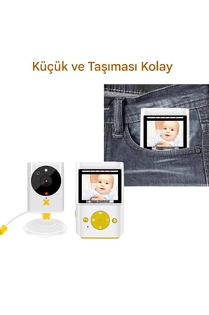 Akıllı Bebek Kamerası Monitörlü Karşılıklı Konuşma Özellikli Sıcaklık İzleme 2.4 İnç Bebek Kamerası