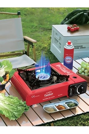Portatif Kamp Ocağı 2.3kw | Taşınabilir Tekli Gazlı Ocak | Rüzgar Geçirmez