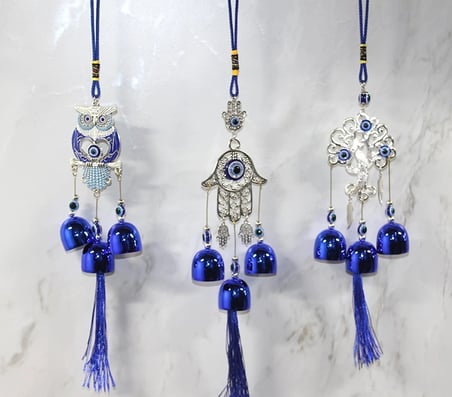 Metal Nazar Boncuğu Çan Alk3488