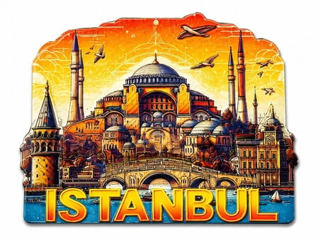İstanbul Temalı Silikon Buzdolapı Süsü Magnet Alk5378