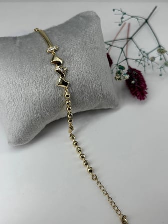    Zirkon Taşlı Pirinç Zirkon Bileklikler 16+3 Cm  - Kbl0327