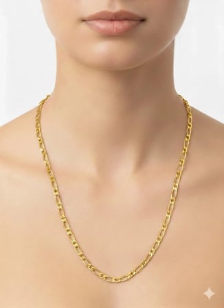   Kaplama Zincir Pirinç   Cm Kolye Zincir 45 Cm - Kl0274