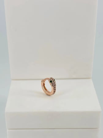 Rose Zirkon Taşlı Uç Kısmı : Pirinç Kıkırdak Bar Uzunluğu : 6 Mm / Bar Kalınlığı 0.8 Mm / Top Boyu 3 Mm / Çap 8 Mm - Pt0071-2