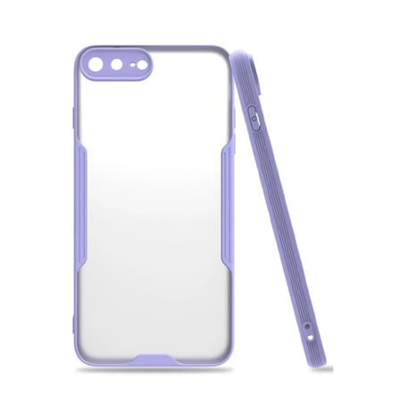 Apple İphone 7 Plus Kılıf Platin Silikon - Lila