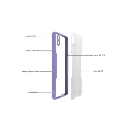 Samsung Galaxy A02 Kılıf Platin Silikon - Lila