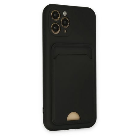 Apple İphone 11 Pro Kılıf Kelvin Kartvizitli Silikon - Siyah