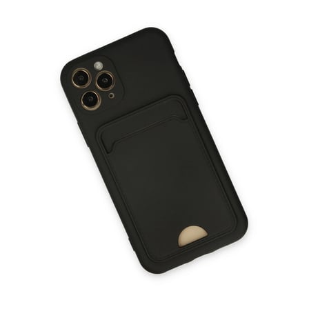 Apple İphone 11 Pro Kılıf Kelvin Kartvizitli Silikon - Siyah
