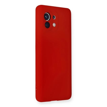 Xiaomi Mi 11 Kılıf Nano İçi Kadife Silikon - Kırmızı