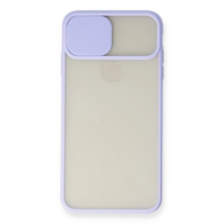Apple İphone Xs Max Kılıf Palm Buzlu Kamera Sürgülü Silikon - Lila