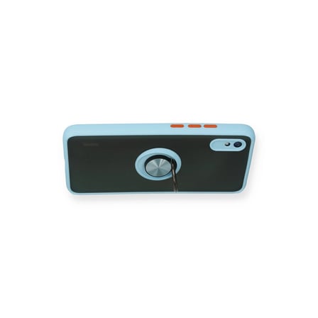 Xiaomi Redmi 9a Kılıf Montreal Yüzüklü Silikon Kapak - Buz Mavi