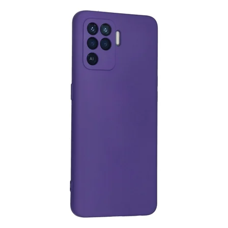 Oppo Reno 5 Lite Kılıf Nano İçi Kadife Silikon - Mor