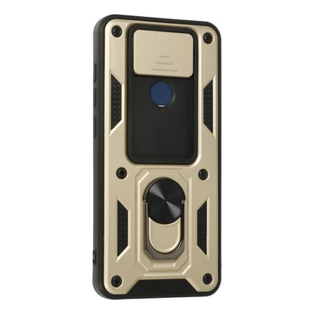 Xiaomi Redmi Note 9 Kılıf Pars Lens Yüzüklü Silikon - Gold