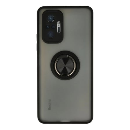 Xiaomi Redmi Note 10 Pro Kılıf Montreal Yüzüklü Silikon Kapak - Siyah