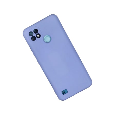 Realme C21 Kılıf Nano İçi Kadife Silikon - Lila
