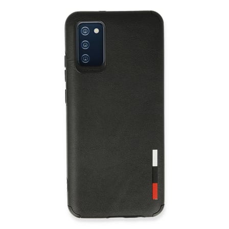 Samsung Galaxy A02s Kılıf Loop Deri Silikon - Siyah