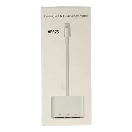 Apr23 Iphone Otg 3in1 - Beyaz
