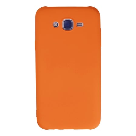 Samsung Galaxy J7 Kılıf Nano İçi Kadife Silikon - Turuncu