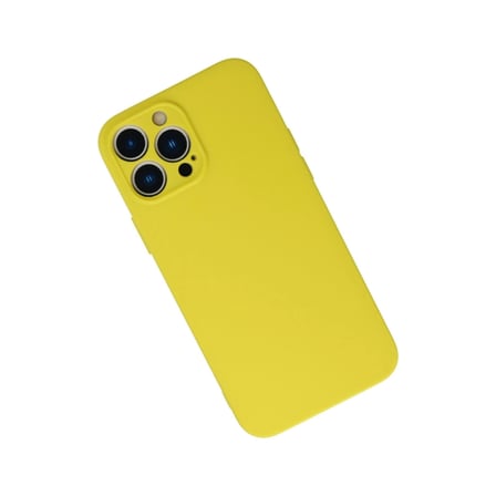 Apple İphone 13 Pro Max Kılıf Nano İçi Kadife Silikon - Sarı