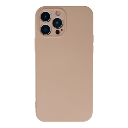 Apple İphone 13 Pro Max Kılıf Nano İçi Kadife Silikon - Pudra