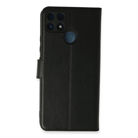 Realme C25 Kılıf Trend S Plus Kapaklı Kılıf - Siyah