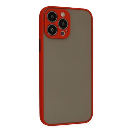 Apple İphone 13 Pro Max Kılıf Montreal Silikon Kapak - Kırmızı