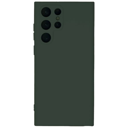 Samsung Galaxy S22 Ultra Kılıf Nano İçi Kadife Silikon - Koyu Yeşil