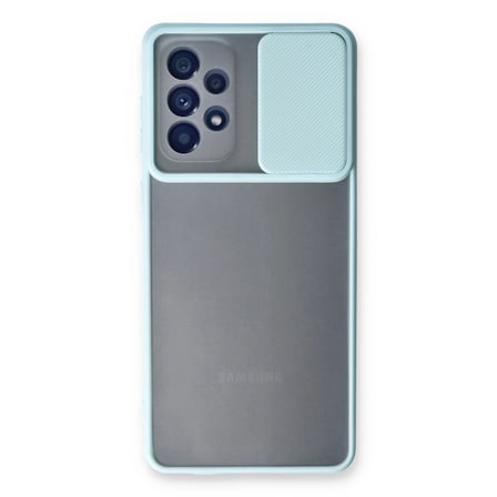 Samsung Galaxy A33 5g Kılıf Palm Buzlu Kamera Sürgülü Silikon - Turkuaz