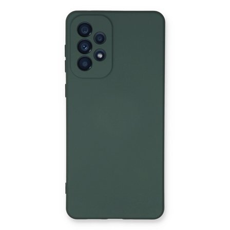 Samsung Uyumlu Galaxy A53 5g Kılıf Nano İçi Kadife Silikon - Koyu Yeşil