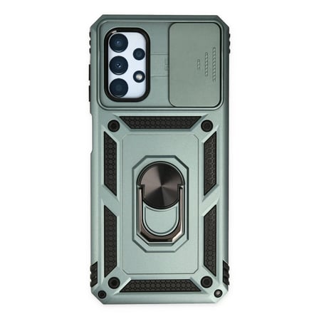 Samsung Uyumlu Galaxy A33 5g Kılıf Pars Lens Yüzüklü Silikon - Yeşil