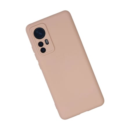 Xiaomi Mi 12 Kılıf Nano İçi Kadife Silikon - Pudra