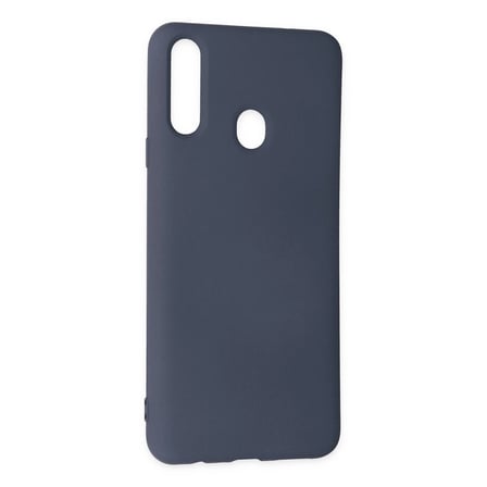 Samsung Galaxy A20s Kılıf Nano İçi Kadife Silikon - Gri