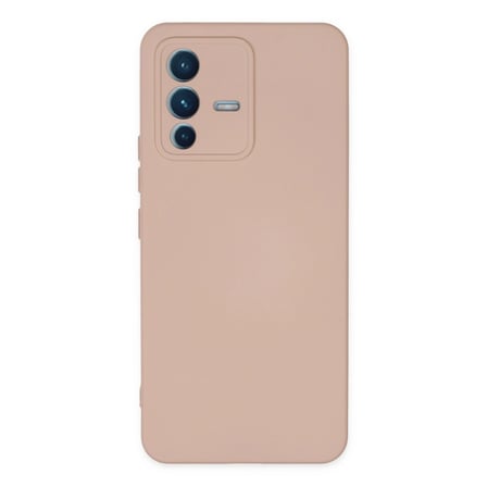 Vivo V23 5g Kılıf Nano İçi Kadife Silikon - Pudra