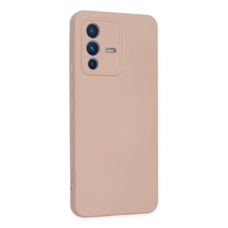 Vivo V23 5g Kılıf Nano İçi Kadife Silikon - Pudra