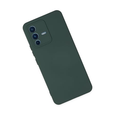 Vivo V23 5g Kılıf Nano İçi Kadife Silikon - Koyu Yeşil