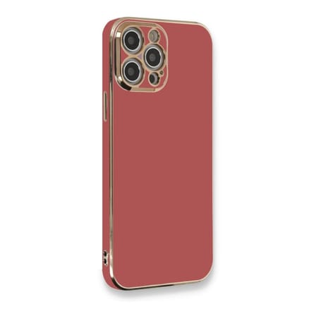 Apple İphone 12 Pro Max Kılıf Volet Silikon - Kırmızı
