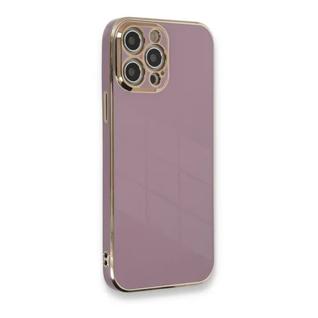 Apple İphone 12 Pro Max Kılıf Volet Silikon - Mor
